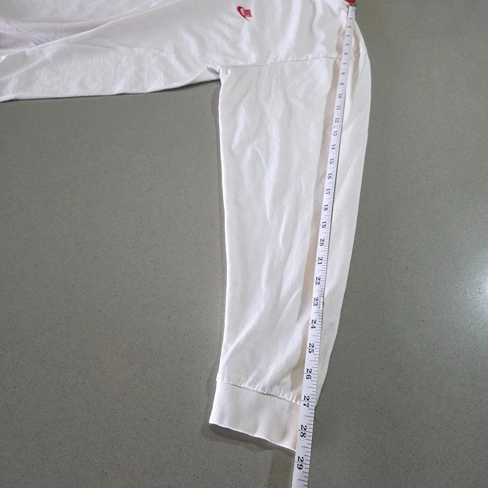 Nike Mens Long Sleeve Ringer T-Shirt White Red Futura Logo Size M